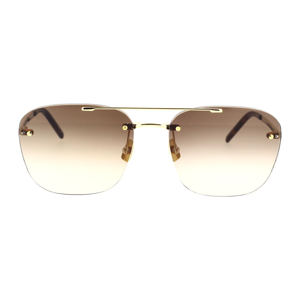 Relojes & Joyas Gafas de sol Yves Saint Laurent Occhiali da Sole Saint Laurent SL309 Rimless 003 Oro
