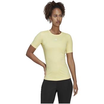 textil Mujer Camisetas manga corta adidas Originals HN9081 amarillo
