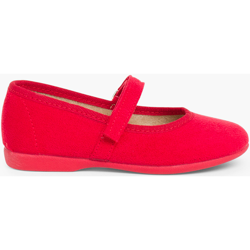 Zapatos Niña Bailarinas-manoletinas Pisamonas Merceditas Niña Serratex Cinta Adhesiva Rojo