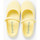 Zapatos Niña Derbie Pisamonas Merceditas Niña Tela Cinta Adhesiva Fino Amarillo