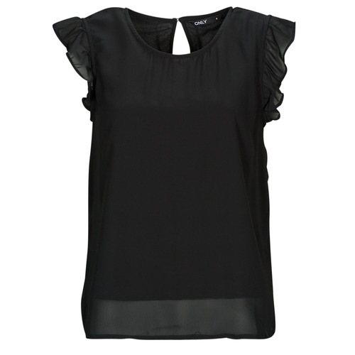 textil Mujer Tops / Blusas Only ONLANN STAR S/L FRILL TOP Negro