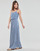 textil Mujer Vestidos largos Only ONLNOVA LIFE STRAP MAXI DRESS Azul / Blanco