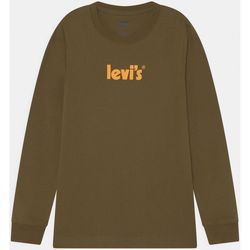 textil Niños Tops y Camisetas Levi's 9EG560 POSTER LOGO-E1F DARK OLIVE Verde