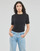 textil Mujer Camisetas manga corta Calvin Klein Jeans RIB SHORT SLEEVE TEE Negro