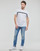 textil Hombre Camisetas manga corta Calvin Klein Jeans LOGO TAPE TEE Blanco