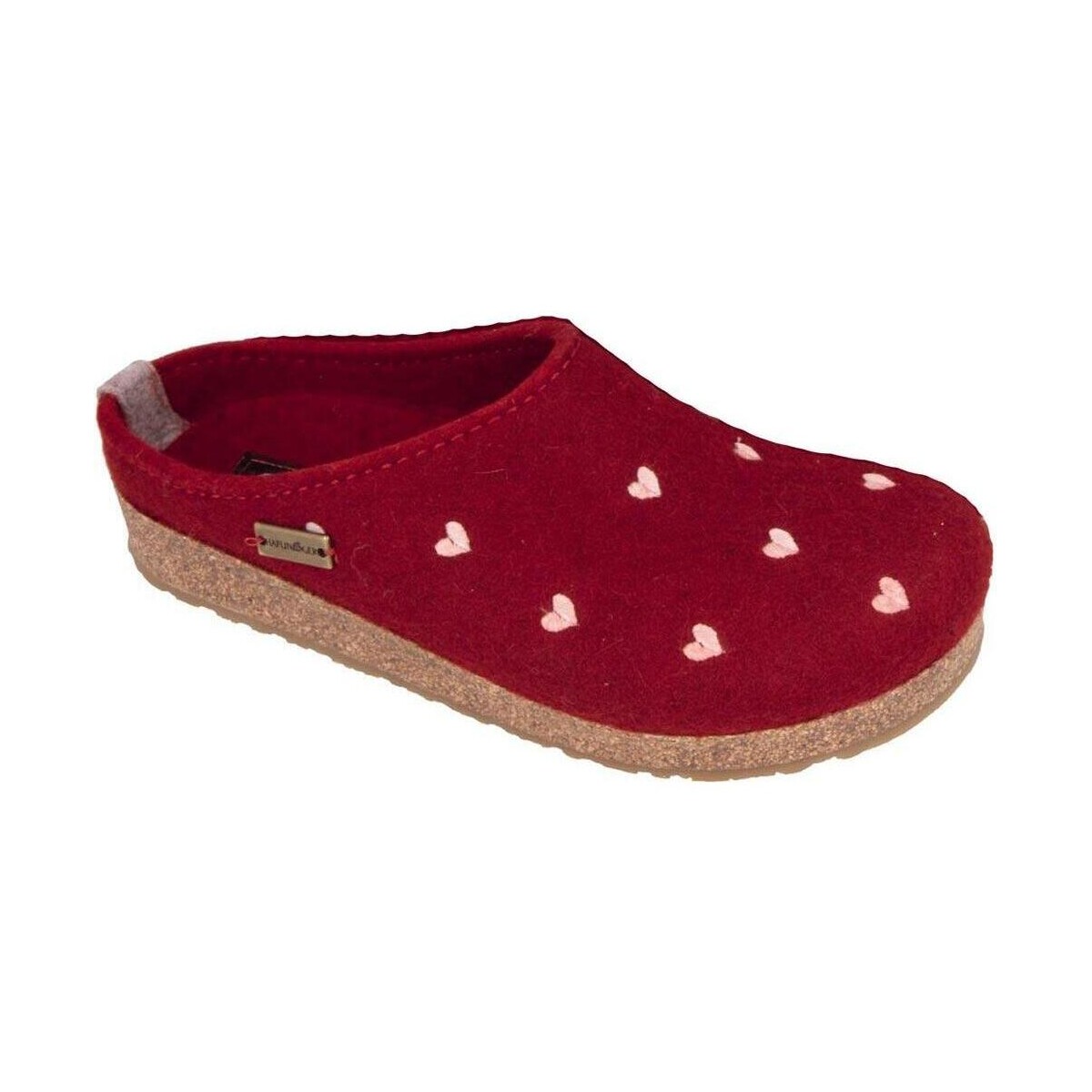 Zapatos Mujer Pantuflas Haflinger HF-GRIZLY-CUOred-D Rojo