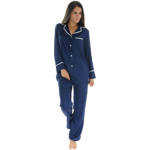 textil Mujer Pijama Le Pyjama Français ROANNAISE Azul