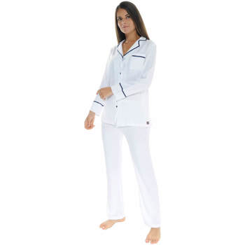 textil Mujer Pijama Le Pyjama Français ROANNAISE Blanco