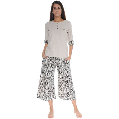 textil Mujer Pijama Pilus ODALIE Blanco