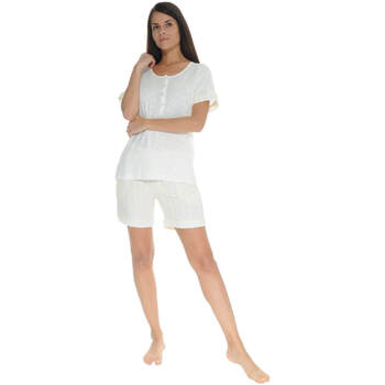 textil Mujer Pijama Pilus ORLEANE Blanco