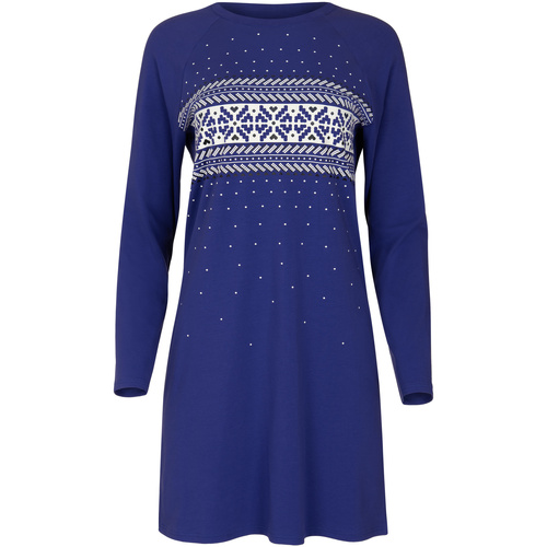 textil Mujer Pijama Lisca Camisón de manga larga Starlight  Cheek Azul