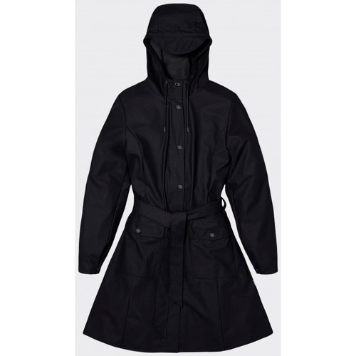 textil Mujer Chaquetas Rains Curve Jacket Black Negro