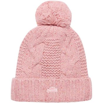 Accesorios textil Mujer Gorra Superdry GORRO VINTAGE CABLE  MUJER Rosa