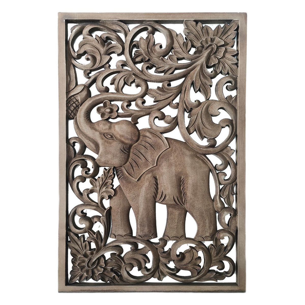 Casa Figuras decorativas Signes Grimalt Adorno Pared Elefante Marrón