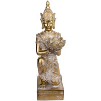 Casa Figuras decorativas Signes Grimalt Figura Buda De Rodillas Oro
