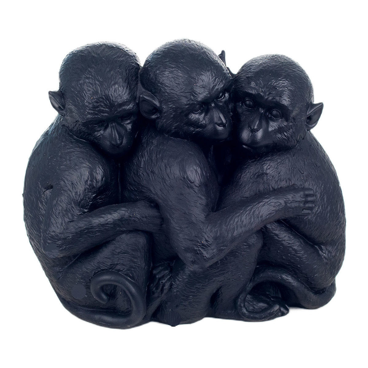 Casa Figuras decorativas Signes Grimalt Figura 3 Monos Negro