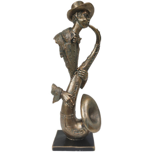 Casa Figuras decorativas Signes Grimalt Figura músico saxofón Oro