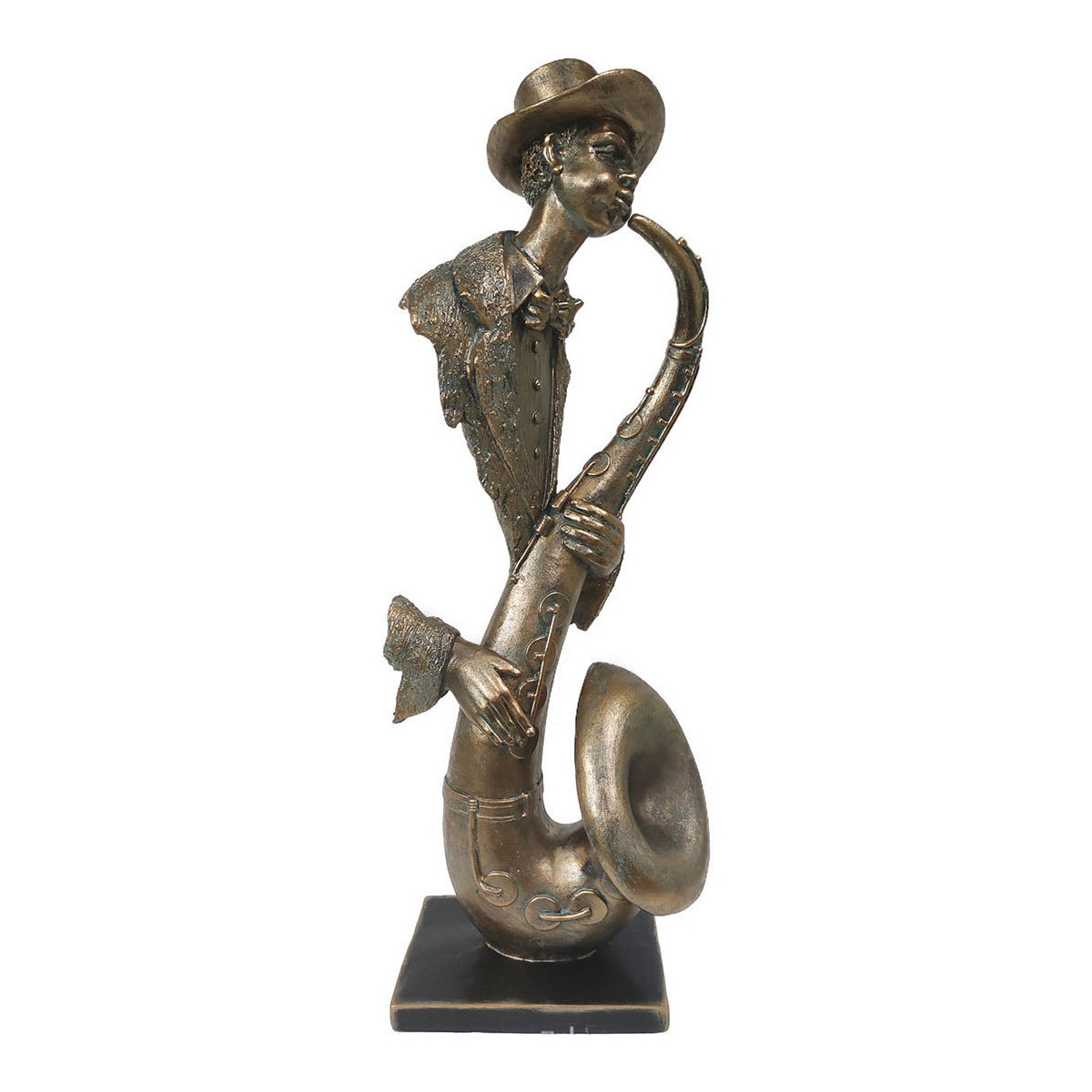 Casa Figuras decorativas Signes Grimalt Figura músico saxofón Oro