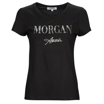 textil Mujer Camisetas manga corta Morgan DATTI Negro