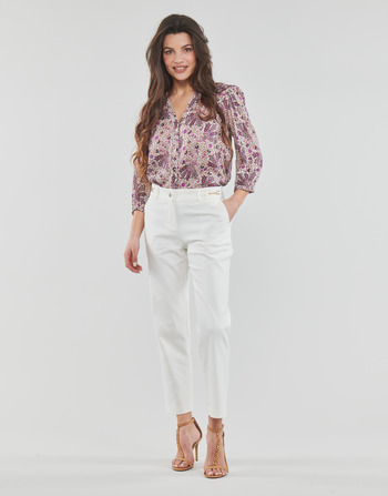 textil Mujer Pantalones con 5 bolsillos Morgan PRAZY Blanco