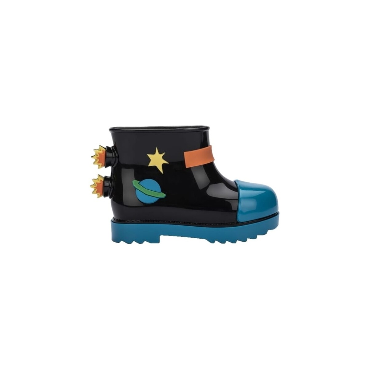 Zapatos Niños Botas Melissa MINI  Rain Boot+Fábula B - Blue/Black Negro