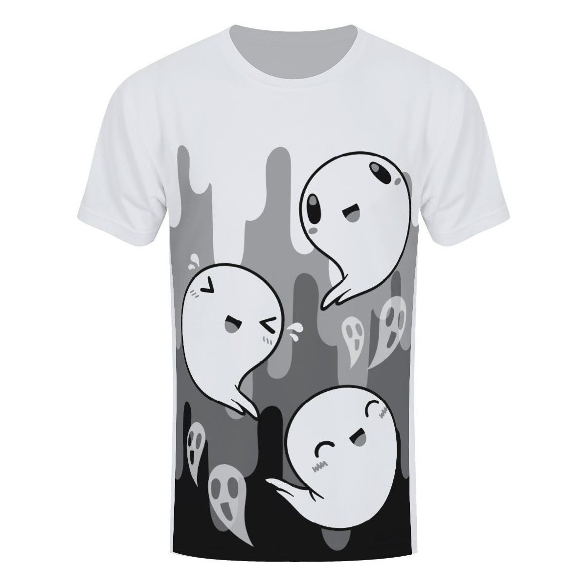 textil Hombre Camisetas manga larga Grindstore Happy Spooks Negro