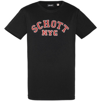 textil Hombre Camisetas manga corta Schott  Negro
