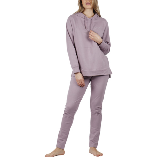 textil Mujer Pijama Admas Pijama loungewear sudadera con capucha Comfort Home Violeta