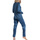 textil Mujer Pijama Admas Pijama pantalón top manga larga Satin Leopard Azul