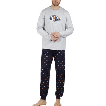 textil Hombre Pijama Admas Pantalones de pijama y top Wide And Low Gris