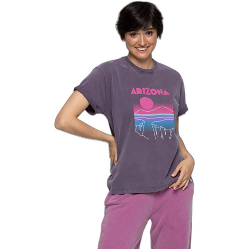 textil Mujer Camisetas manga corta French Disorder T-shirt femme  Mika Washed Arizona Violeta