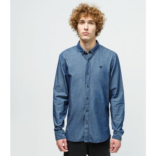 textil Hombre Camisas manga larga Timberland TB0A2BQGK531 - M-R LS CHAMB-SARK WASH Azul