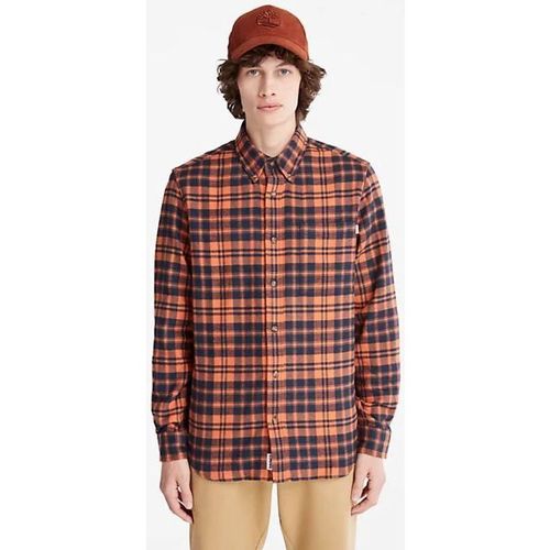 textil Hombre Camisas manga larga Timberland TB0A5Y75CZ01 - FLANNEL CHECK-RUST Naranja