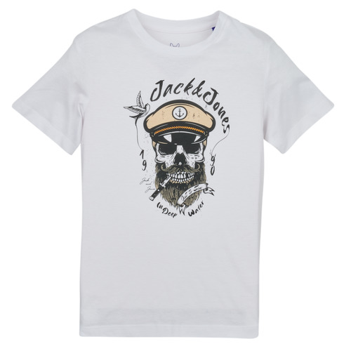 textil Niño Camisetas manga corta Jack & Jones JORROXBURY TEE SS CREW NECK Blanco