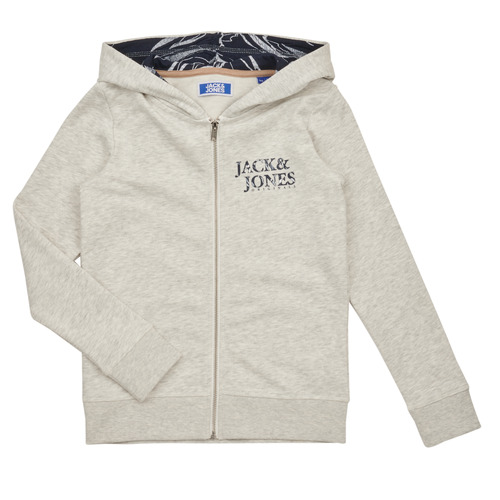 JACK & JONES - Sudadera blanca JJEcorp Logo Sweat Hood Niño