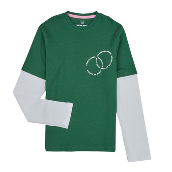 textil Niño Camisetas manga larga Jack & Jones JOROLI SKATER LAYER TEE LS CREW NECK Verde