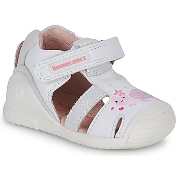 Zapatos Niña Sandalias Biomecanics 222109 Blanco / Rosa