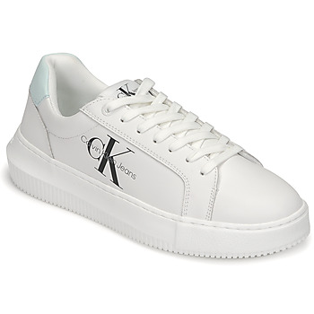 Zapatos Mujer Zapatillas bajas Calvin Klein Jeans CHUNKY CUPSOLE LACEUP MON LTH WN Blanco / Verde