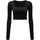 textil Mujer Camisetas manga larga Tridri TR224 Negro