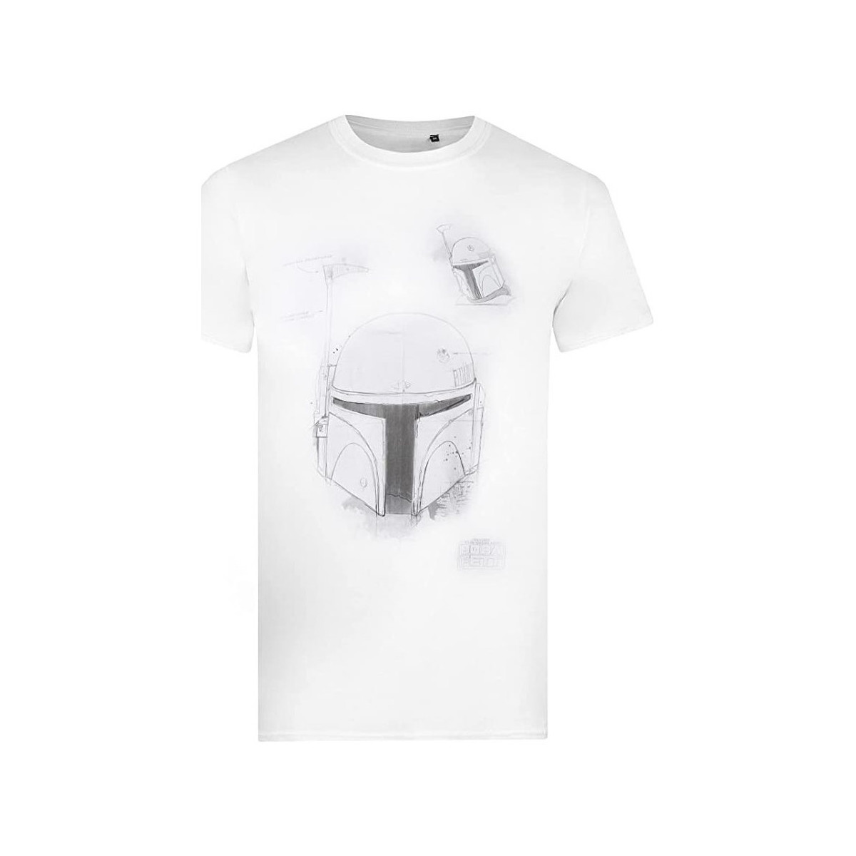 textil Hombre Camisetas manga larga Star Wars: The Mandalorian TV1017 Blanco