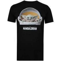 textil Hombre Camisetas manga larga Star Wars: The Mandalorian TV1020 Negro