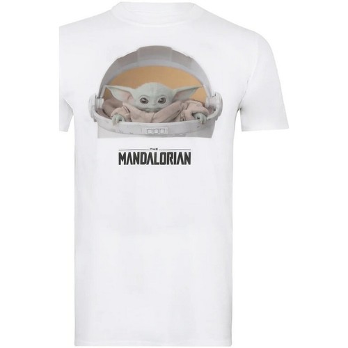 textil Hombre Camisetas manga larga Star Wars: The Mandalorian TV1020 Blanco