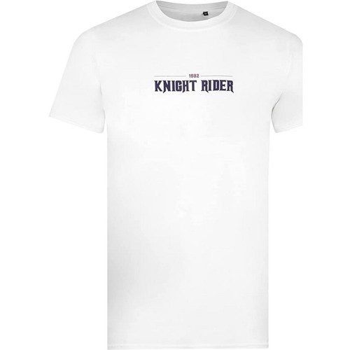 textil Hombre Camisetas manga larga Knight Rider 1982 Blanco
