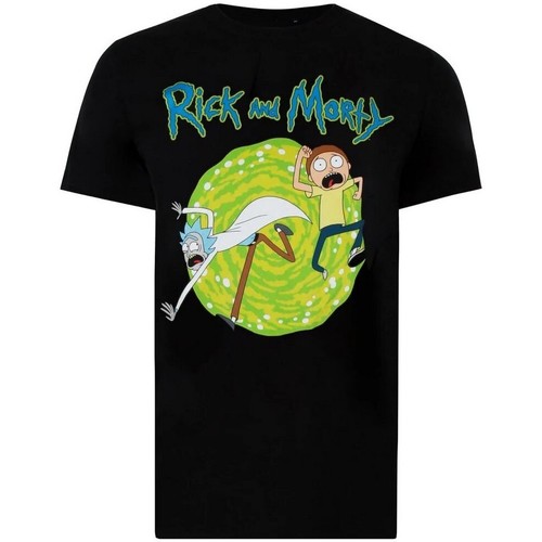 textil Hombre Camisetas manga larga Rick And Morty TV1108 Negro