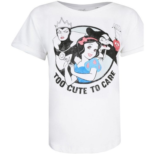 textil Mujer Camisetas manga larga Snow White And The Seven Dwarfs Too Cute To Care Blanco