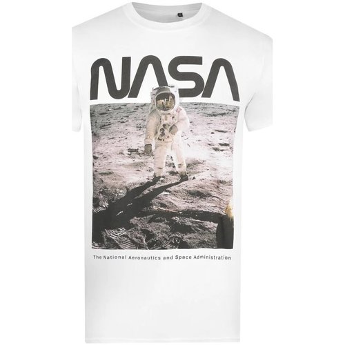 textil Hombre Camisetas manga larga Nasa Aldrin Blanco