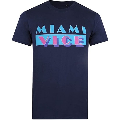 textil Hombre Camisetas manga larga Miami Vice TV1278 Rojo