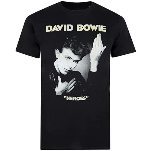 textil Hombre Camisetas manga larga David Bowie We Can Be Heroes Just For One Day Negro