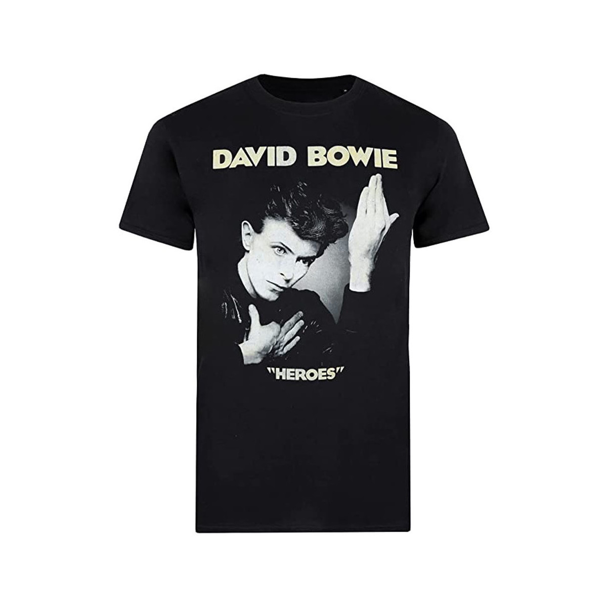 textil Hombre Camisetas manga larga David Bowie We Can Be Heroes Just For One Day Negro