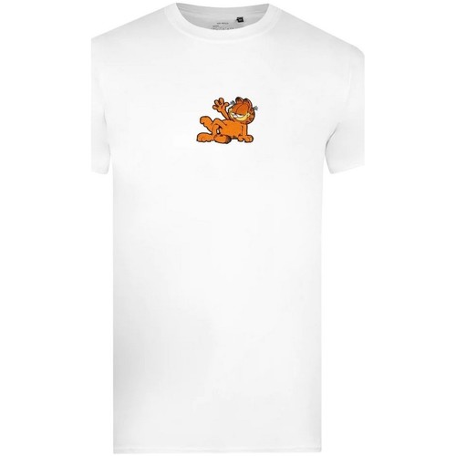textil Hombre Camisetas manga larga Garfield TV1295 Blanco
